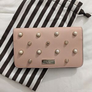 Henri Bendel Pearl and Stud Phone Case Wallet Crossbody